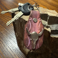 Longhorn Keychain: Handmade Texas Longhorn Leather Key Fob