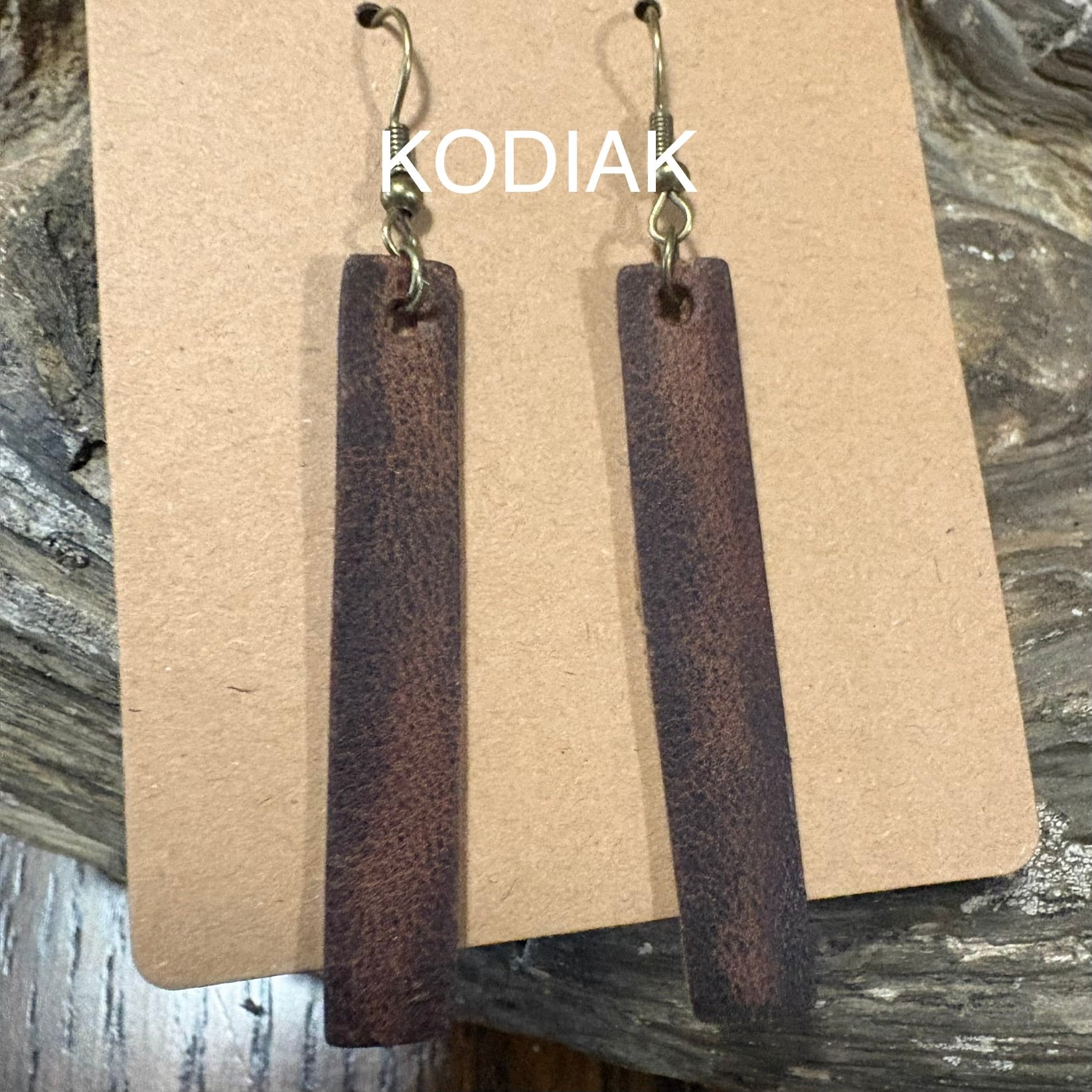 Leather Bar Earrings, Bar Drop Earrings, Lightweight Leather Earring
