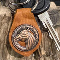 Horse Keychain, Handmade Leather Mare Stallion Let Fob