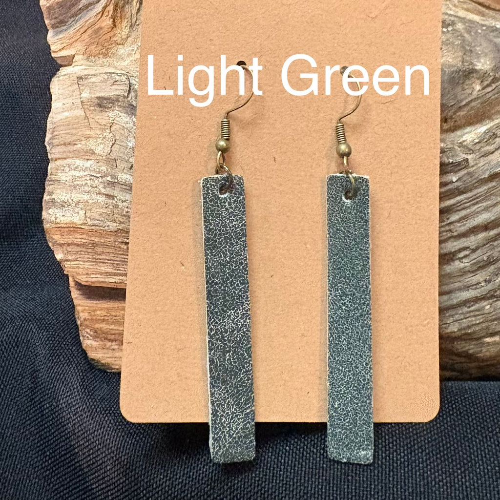Leather Bar Earrings, Bar Drop Earrings, Lightweight Leather Earring