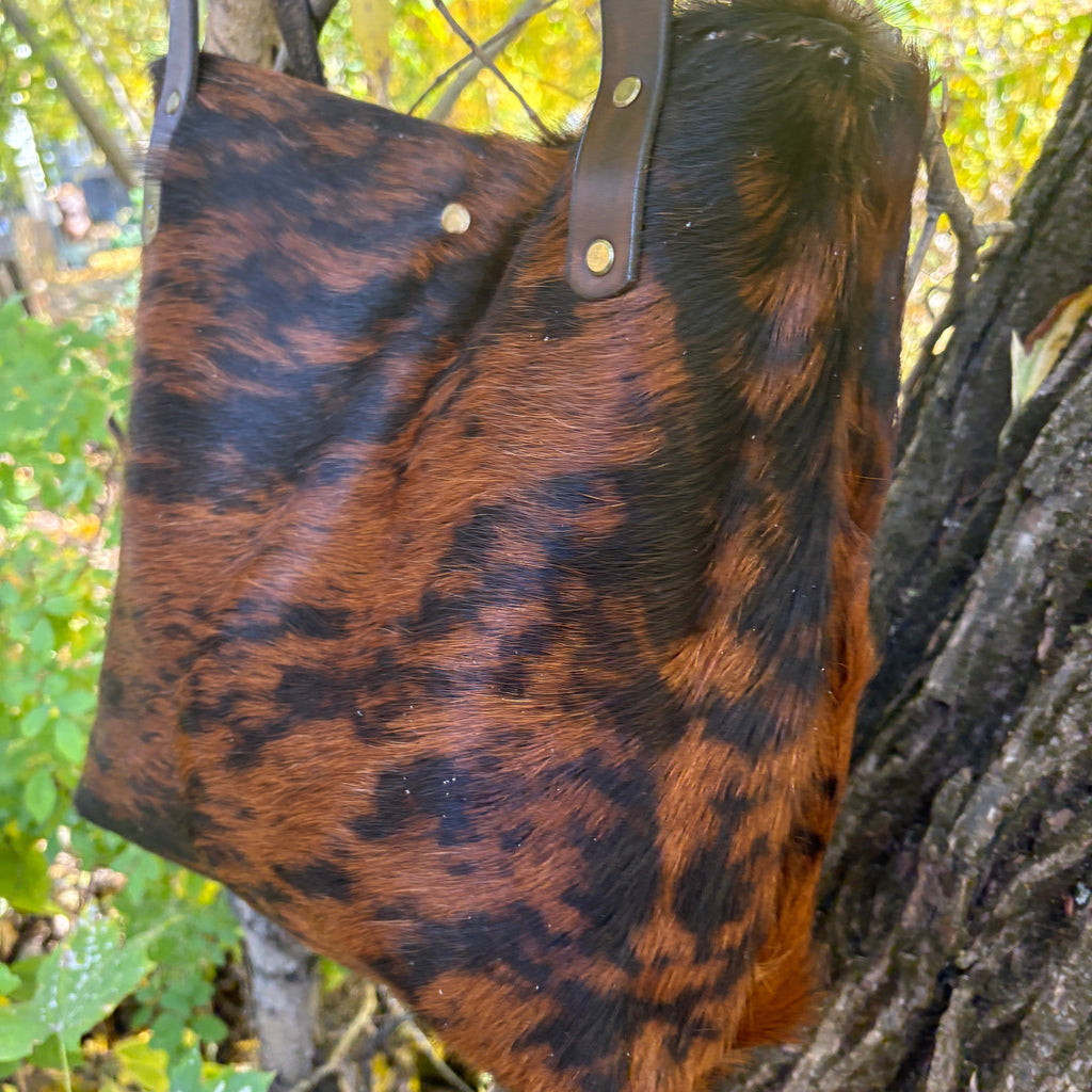 Handmade Hair on Hide Leather Boho & Western Tote Bag