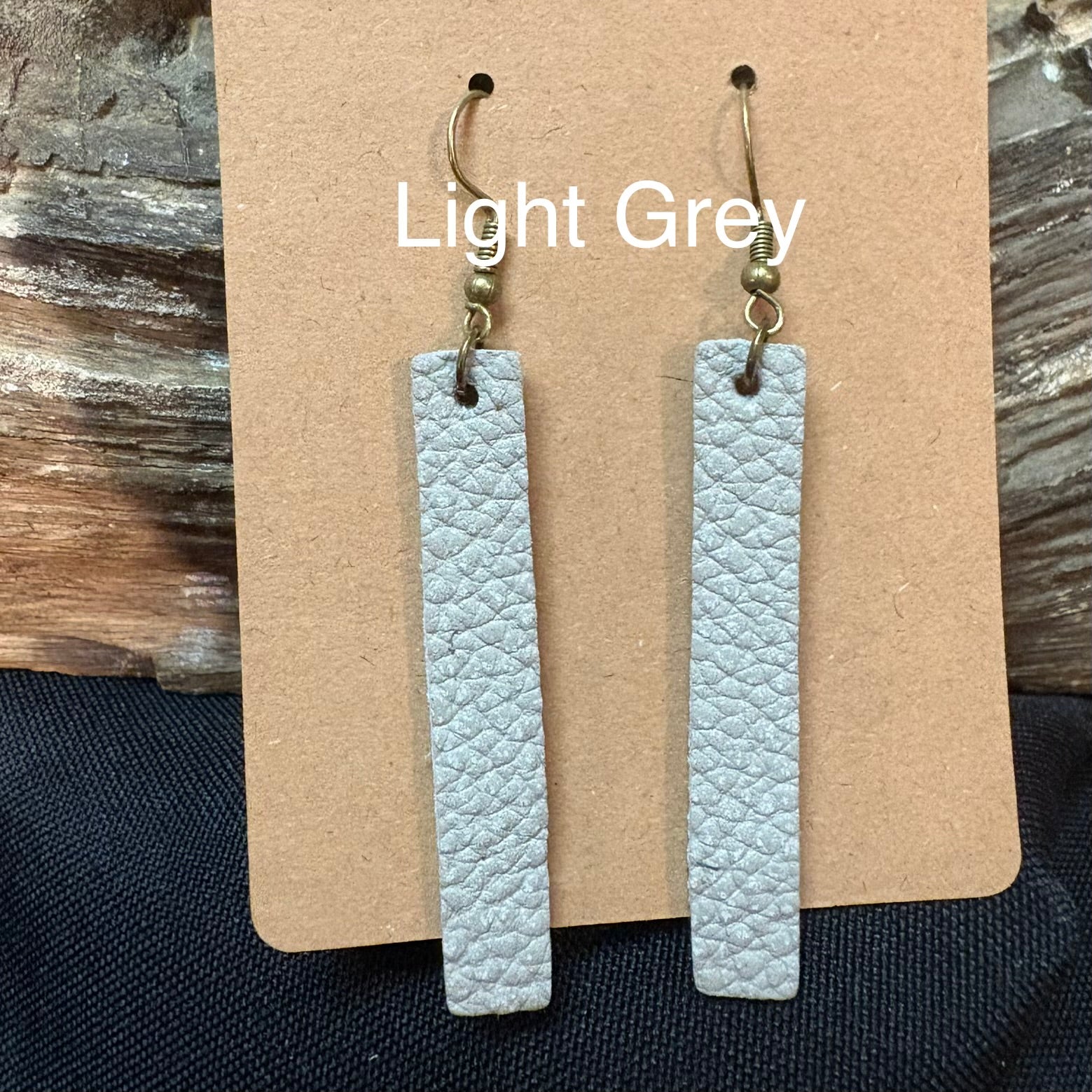 Leather Bar Earrings, Bar Drop Earrings, Lightweight Leather Earring