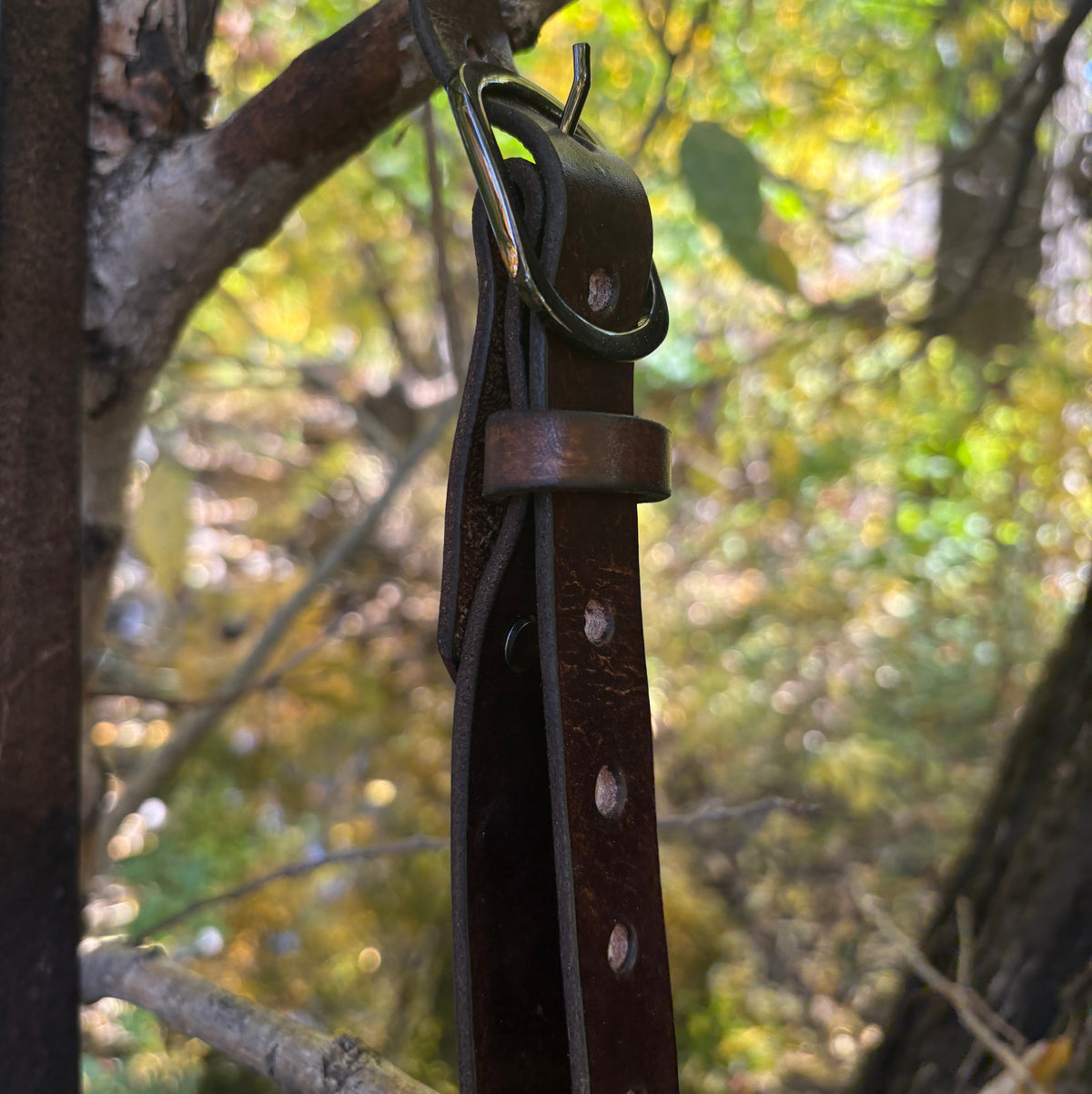 Handmade Mocha Brown Black Oil Tanned Leather Crossbody Purse