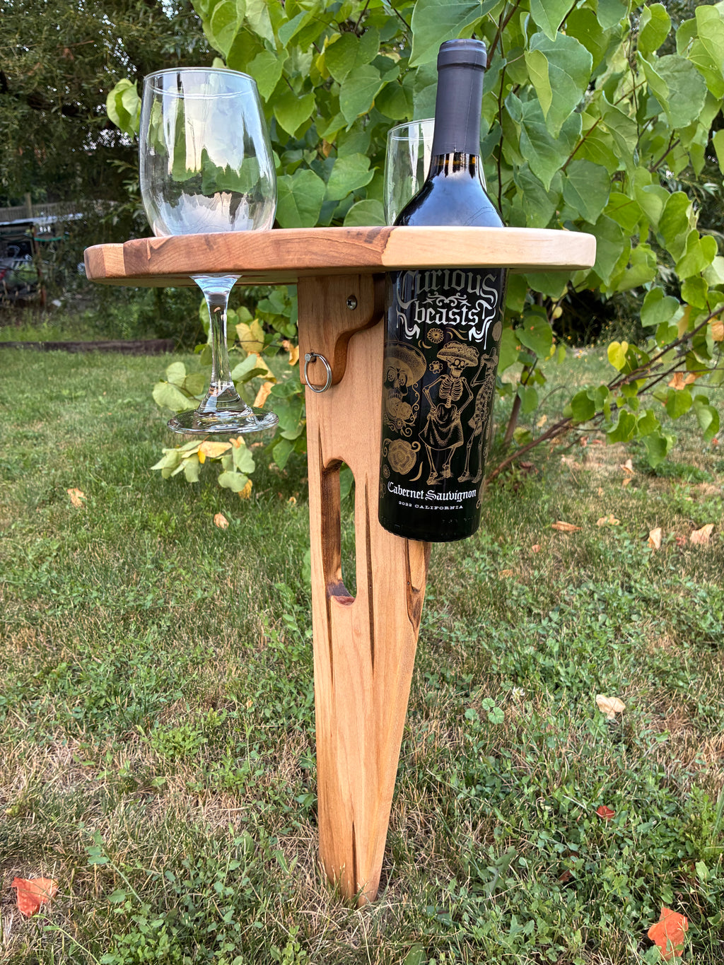 Ambrosia Maple Portable Wine & Whisky Table | Handmade Wood Gift