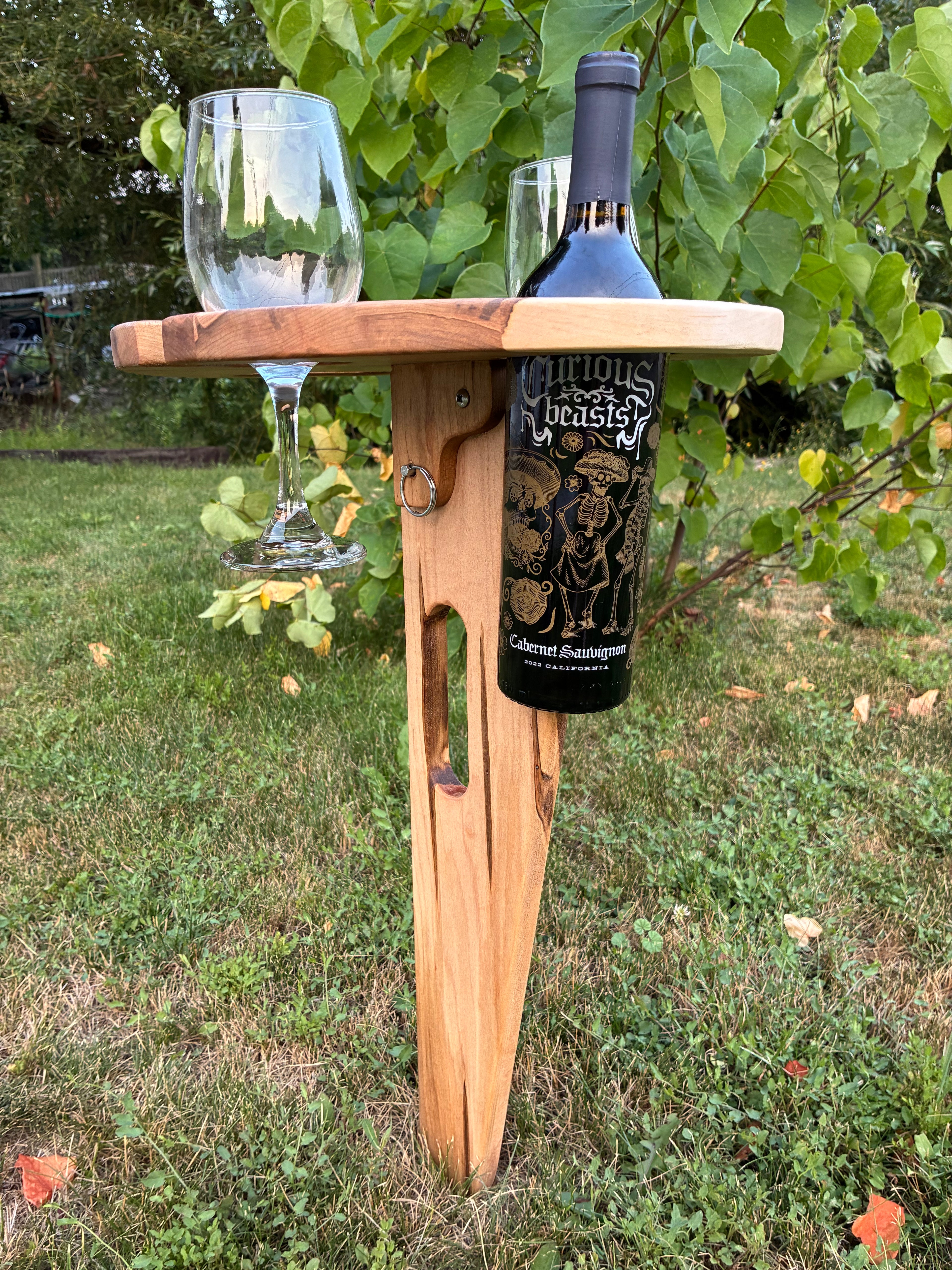 Ambrosia Maple Portable Wine & Whisky Table | Handmade Wood Gift