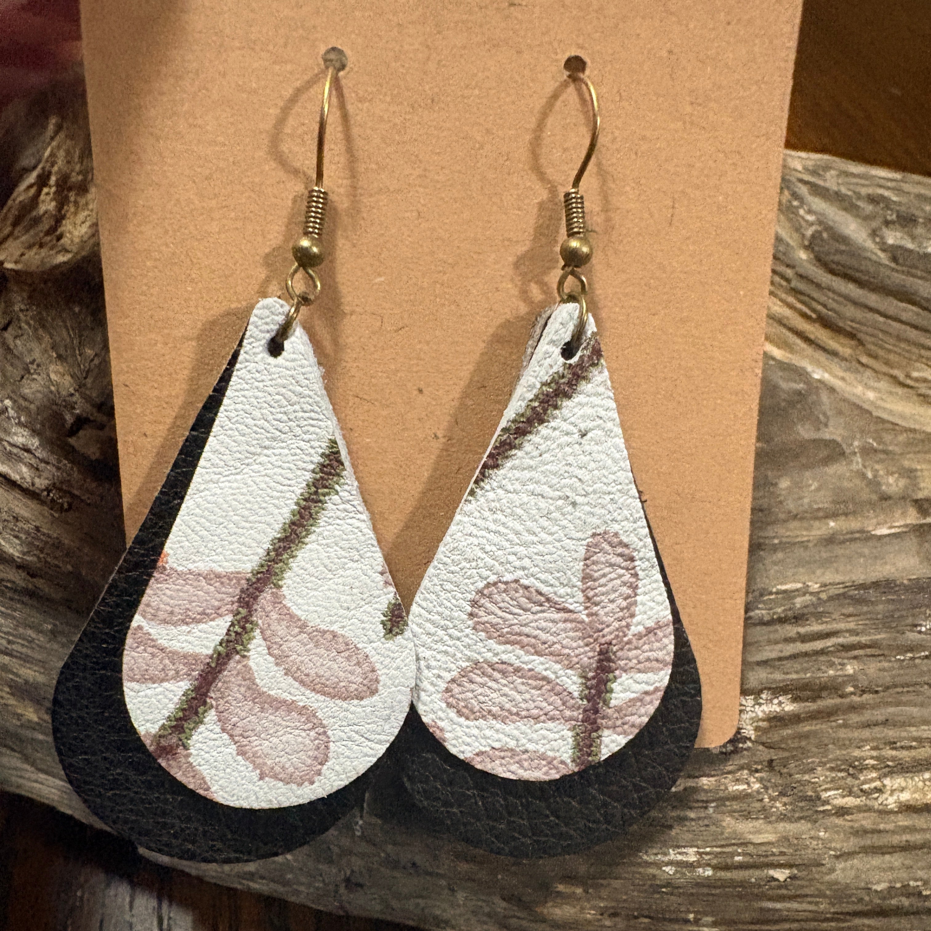 Tear Drop Earring, Leather Tear Drop, Leather Earring, Unique Leather Earrings