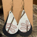 Tear Drop Earring, Leather Tear Drop, Leather Earring, Unique Leather Earrings