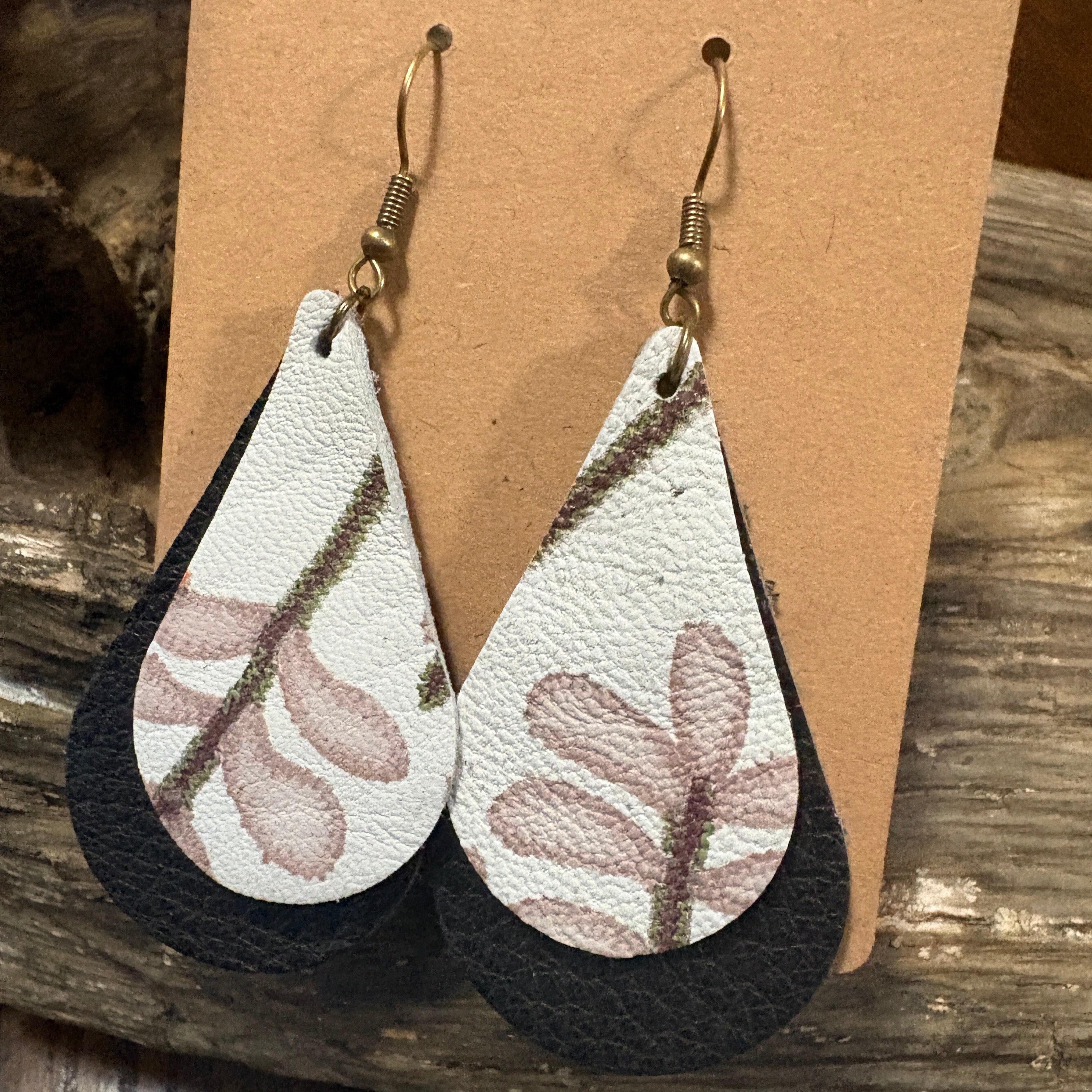 Tear Drop Earring, Leather Tear Drop, Leather Earring, Unique Leather Earrings