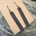 Leather Bar Earrings, Bar Drop Earrings, Lightweight Leather Earring