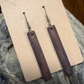 Leather Bar Earrings, Bar Drop Earrings, Lightweight Leather Earring