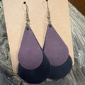 Tear Drop Earring, Leather Tear Drop, Leather Earring, Unique Leather Earrings