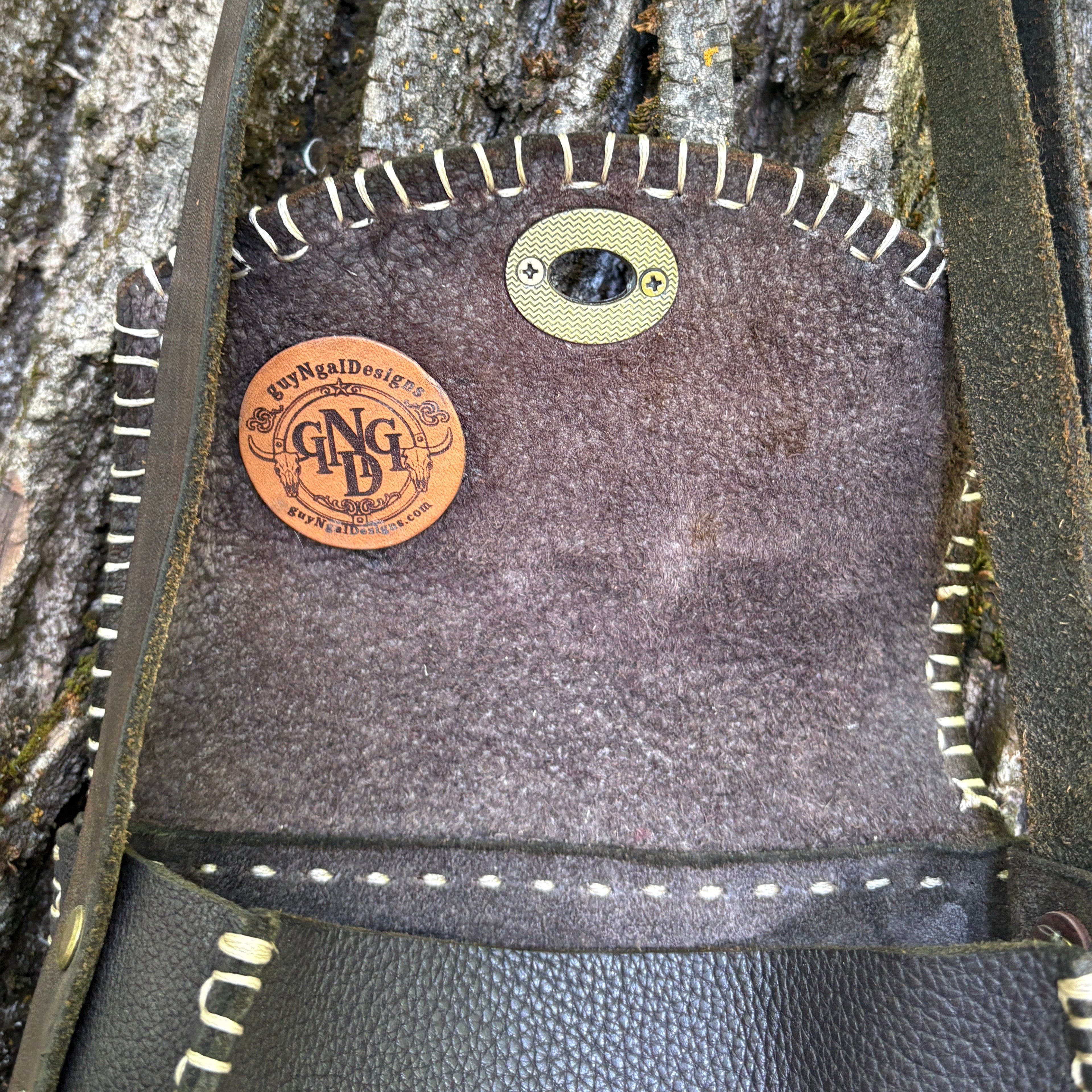 Handmade Brown Italian Leather Crossbody Purse