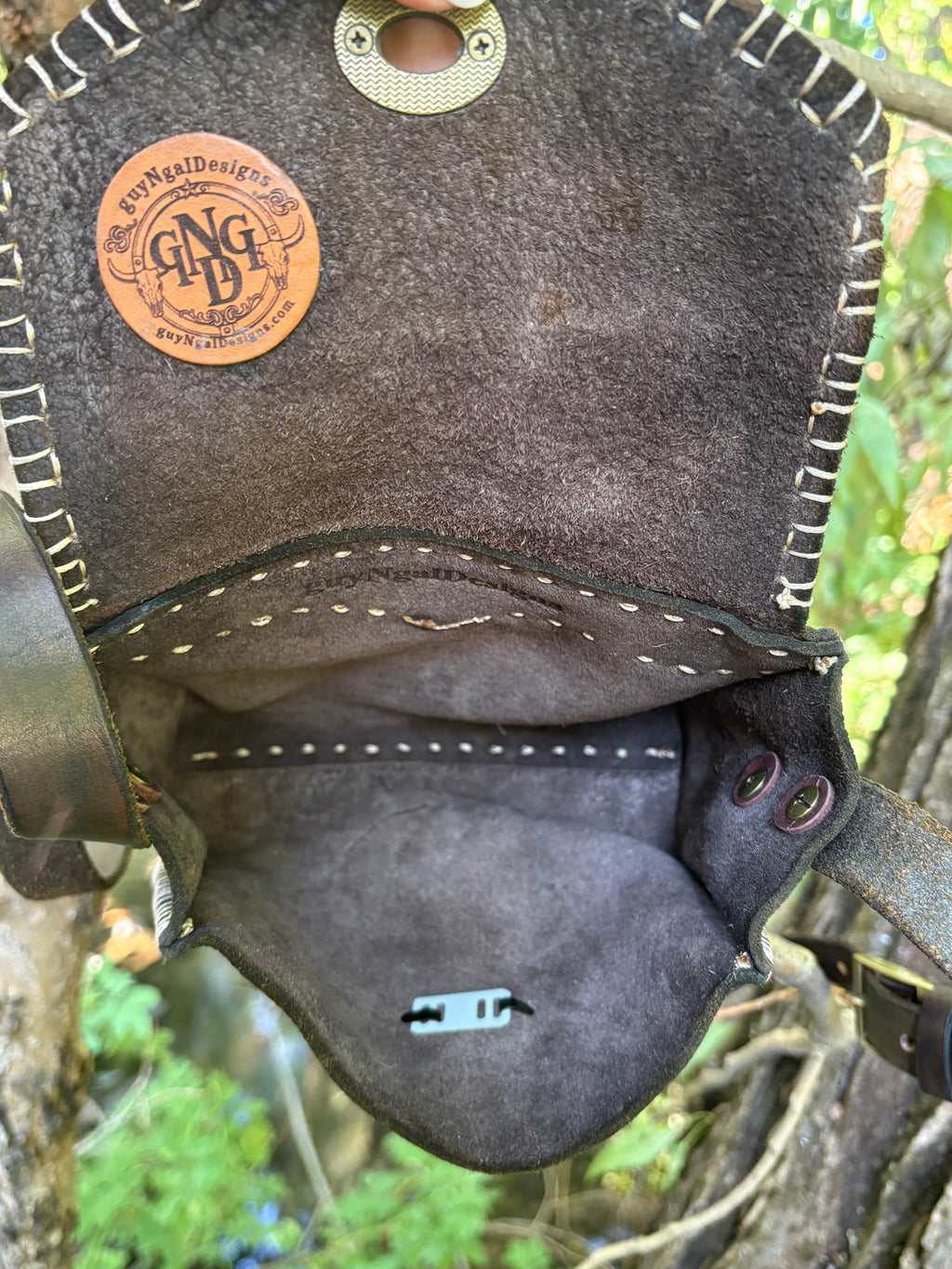 Handmade Brown Italian Leather Crossbody Purse