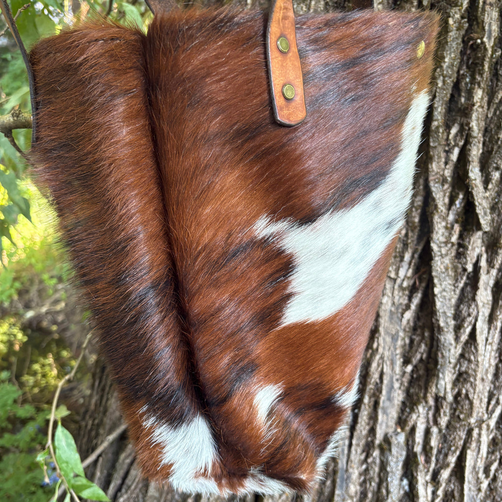 Handmade Hair on Hide Leather Boho & Western Tote Bag