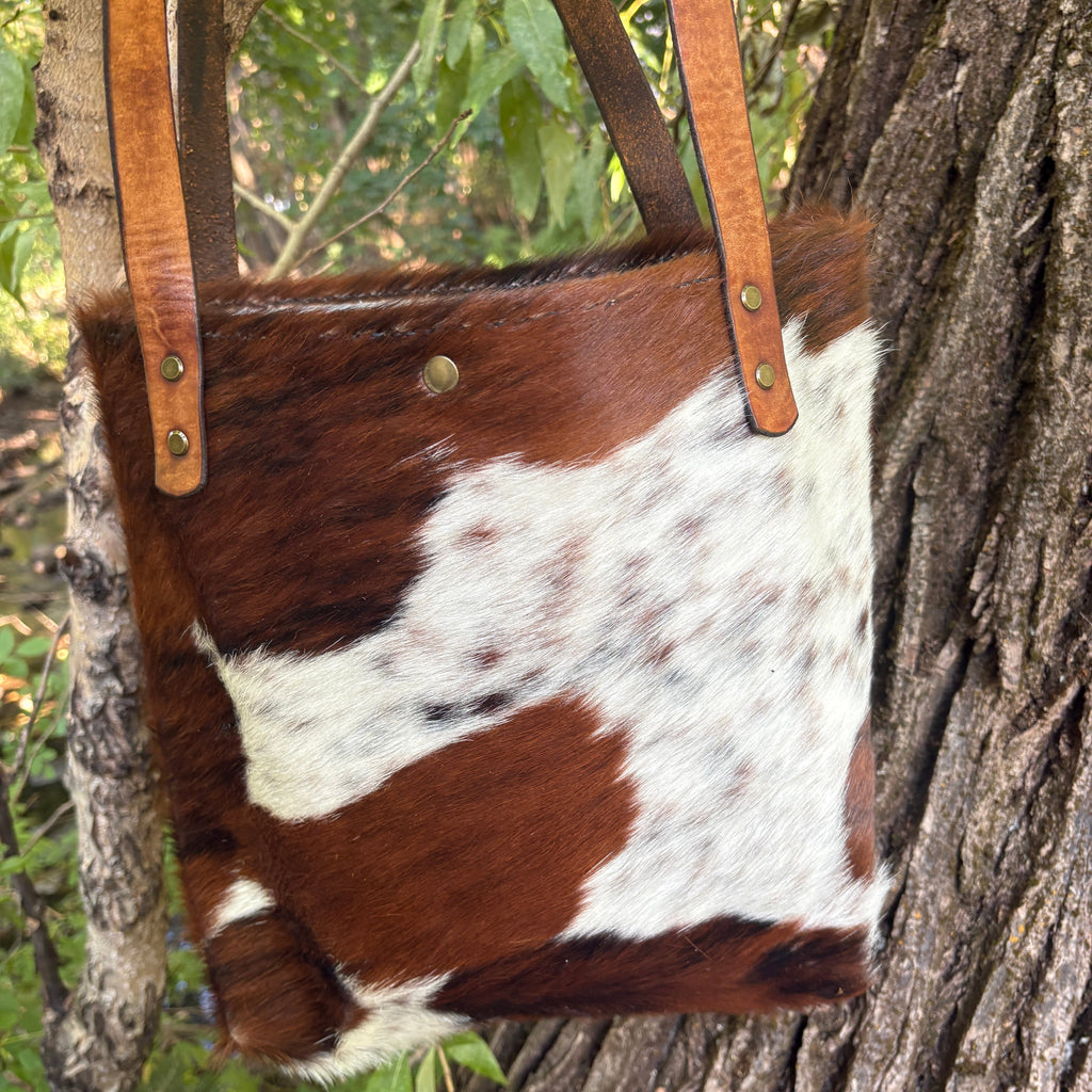 Handmade Hair on Hide Leather Boho & Western Tote Bag