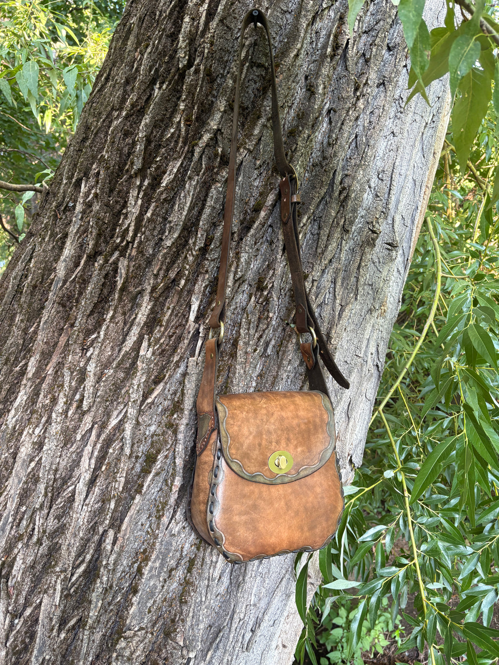 Handmade "Leah" Leather Crossbody Bag