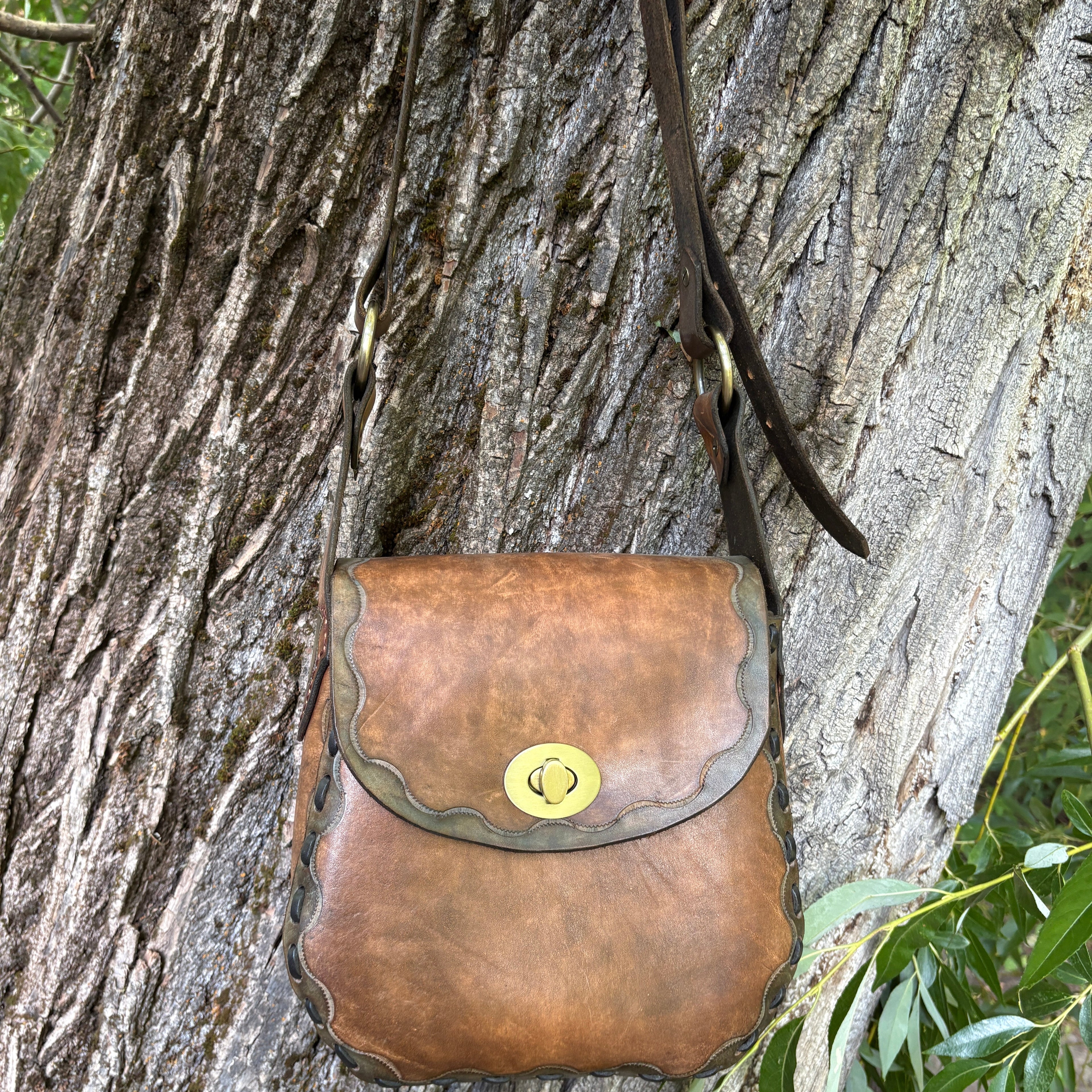 Handmade "Leah" Leather Crossbody Bag
