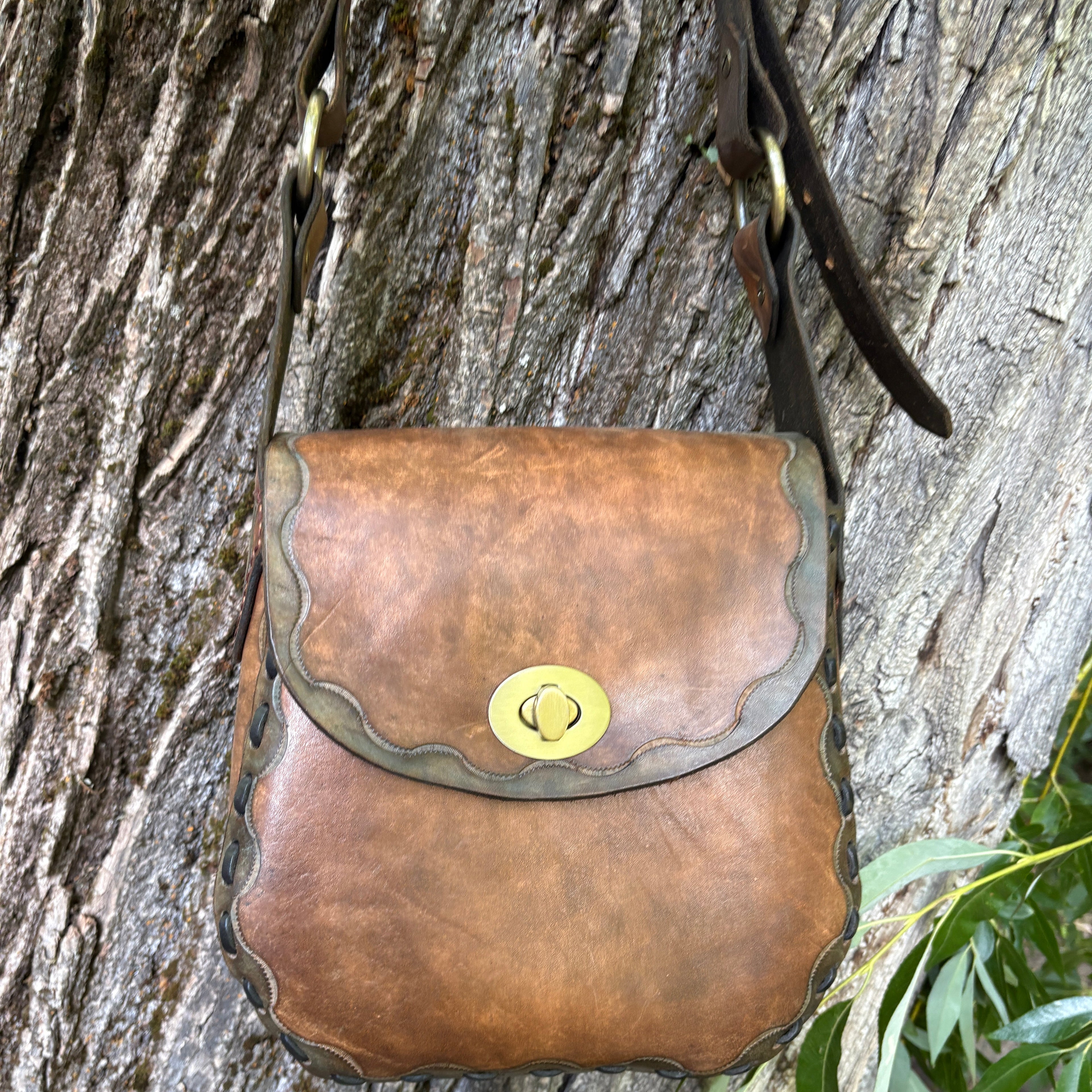 Handmade "Leah" Leather Crossbody Bag