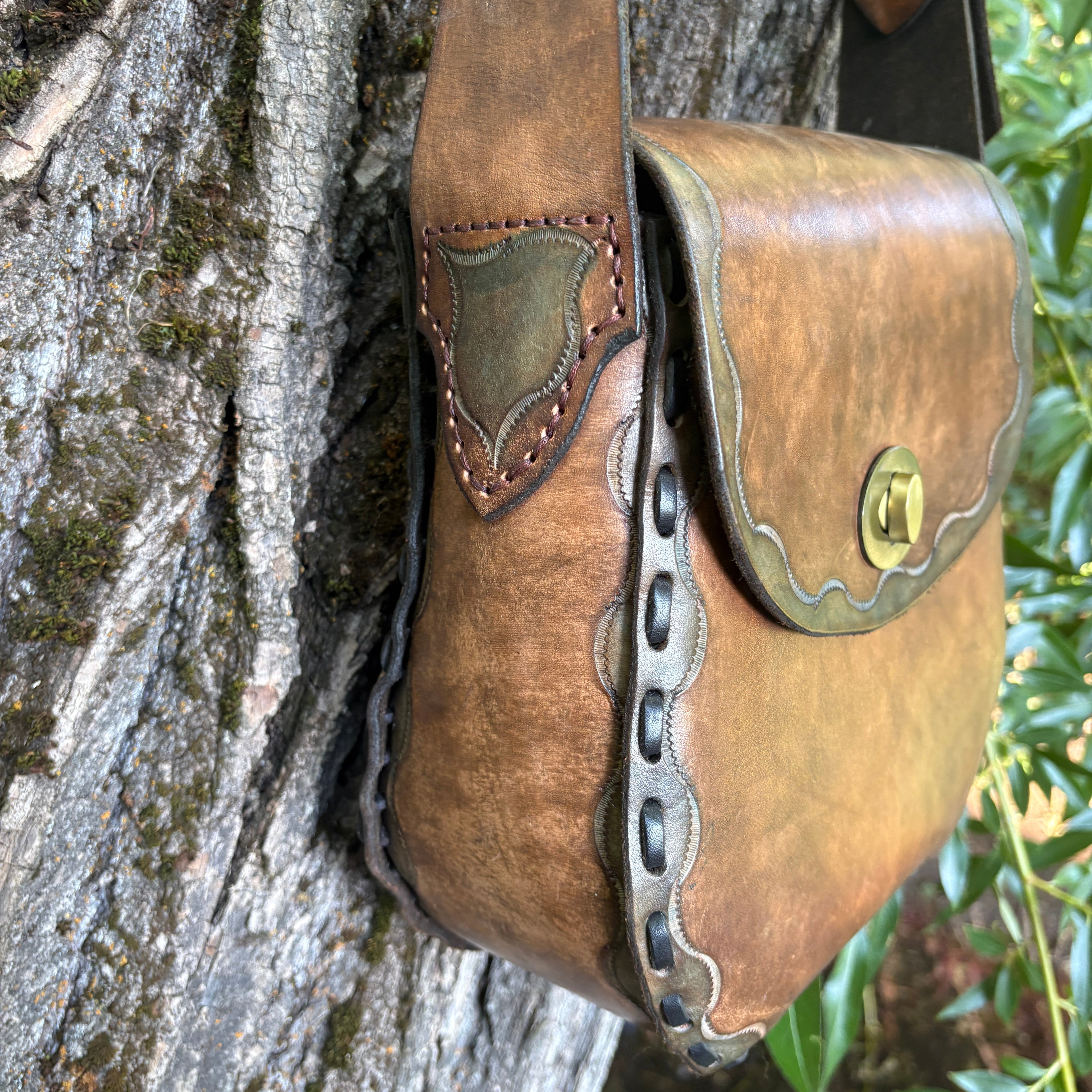 Handmade "Leah" Leather Crossbody Bag