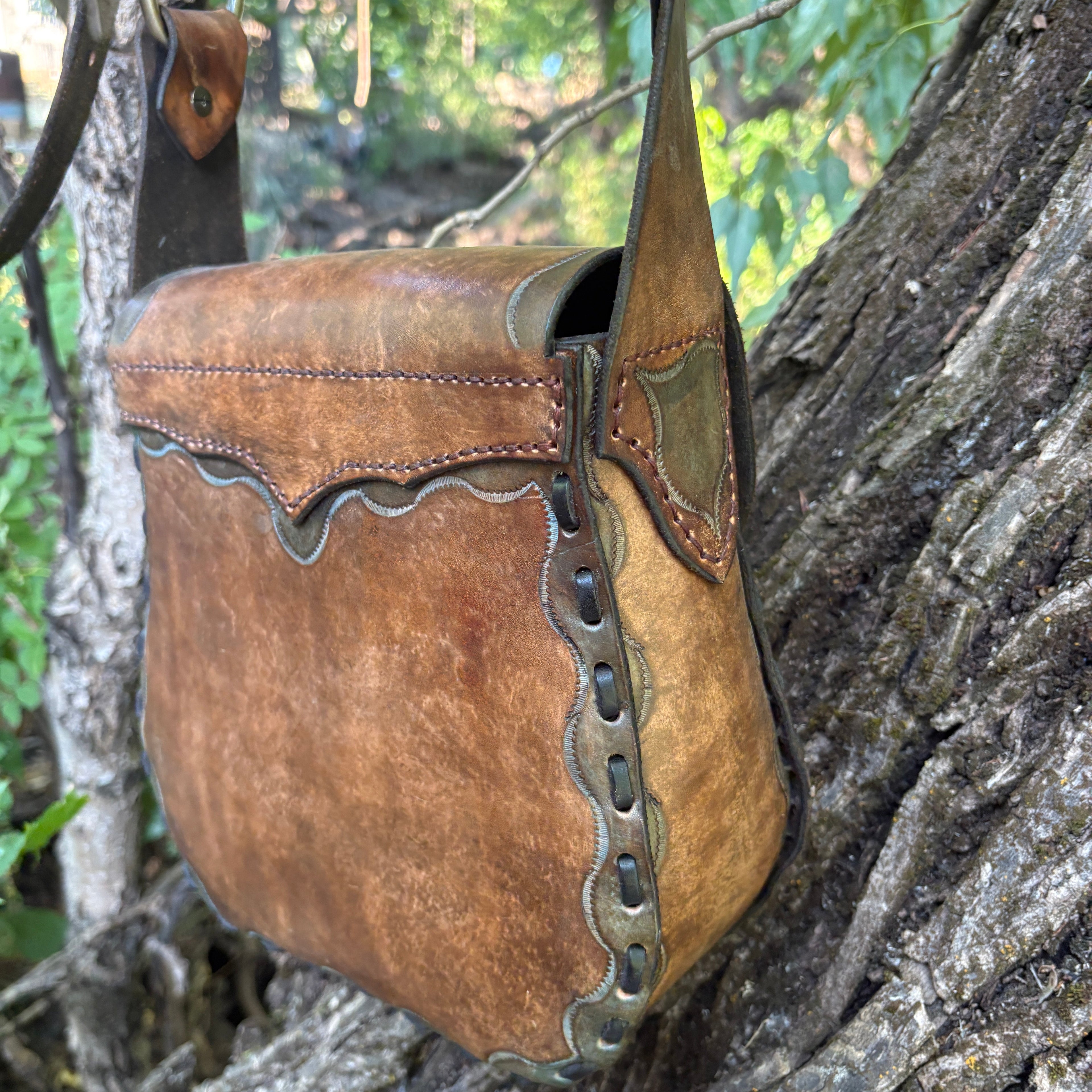 Handmade "Leah" Leather Crossbody Bag