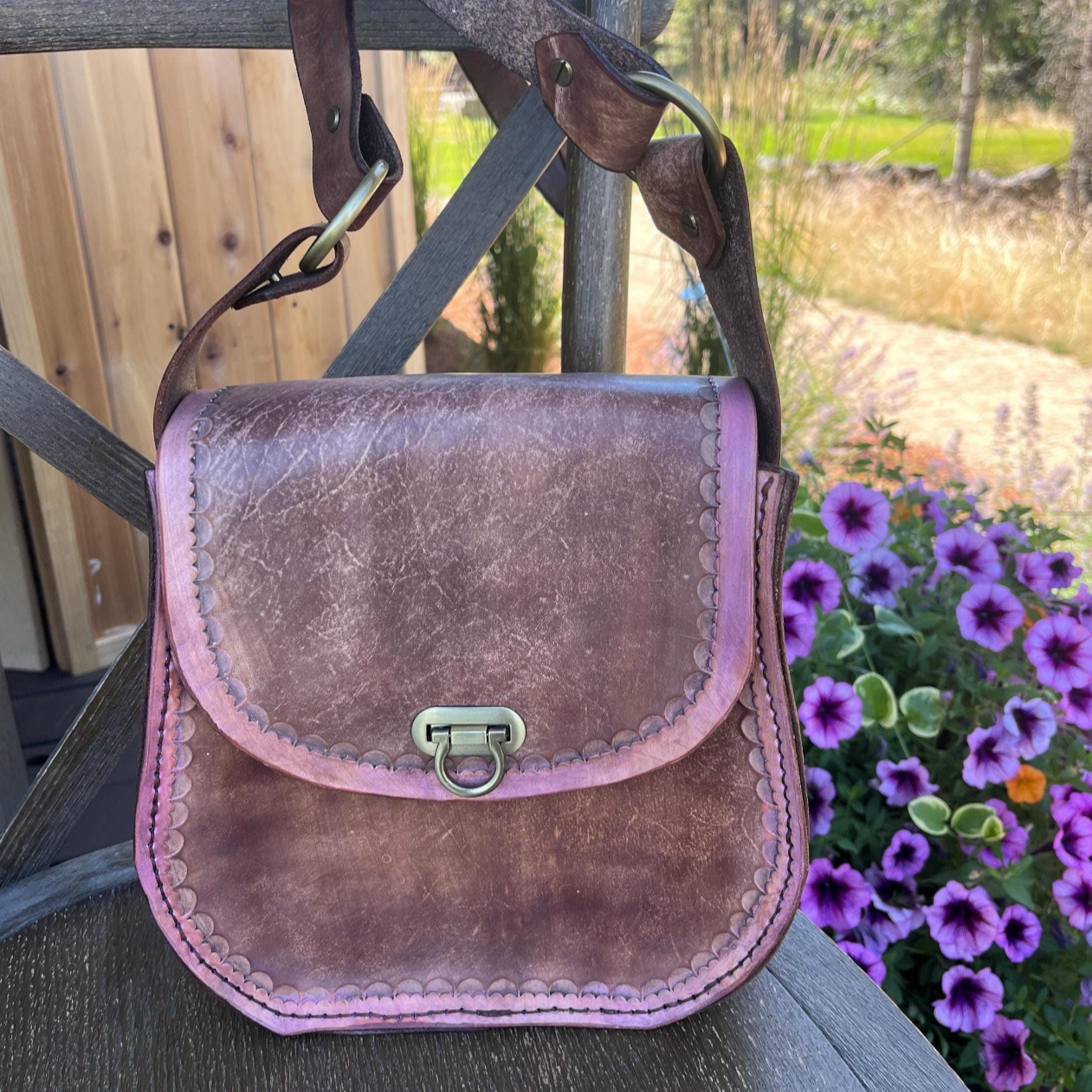 Handmade "Leah" Leather Crossbody Bag
