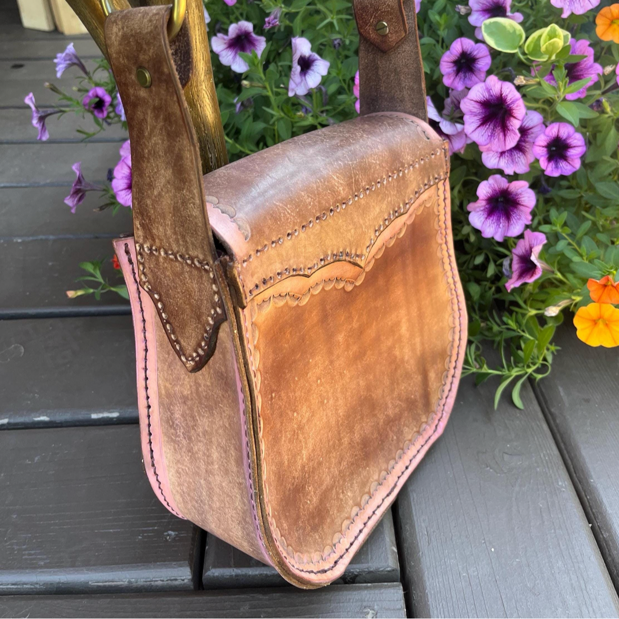 Handmade "Leah" Leather Crossbody Bag