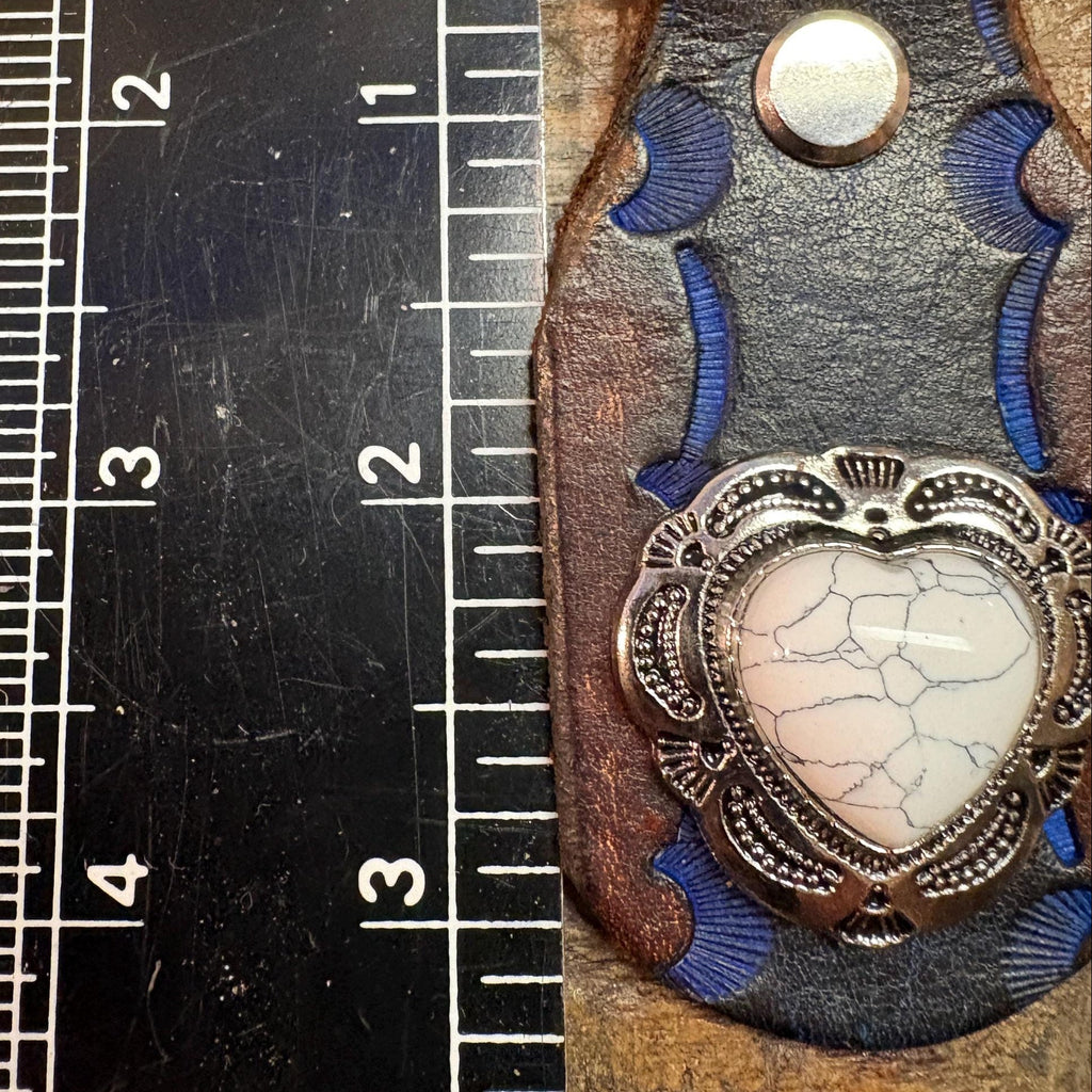 Heart keychain: Handmade Leather Key Fob, heart, handmade leather